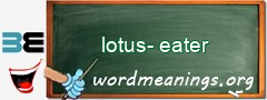 WordMeaning blackboard for lotus-eater